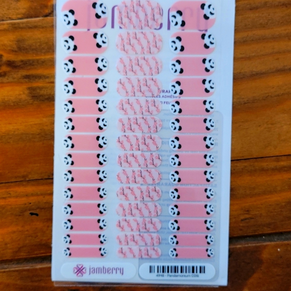 Jamberry "Pandamonium" Nail Wraps- Full Sheet Child's Size